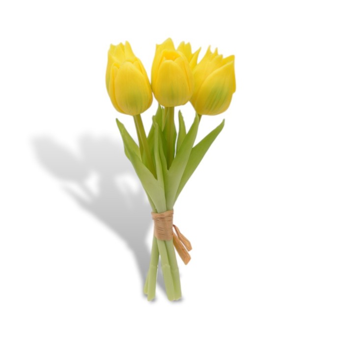 MAZZETTO 5 TULIPANI PICCOLI H20 GIALLO